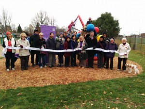The ribbon cutting ceremony at Paget Park. Mayor Watson, Councillor McRae and members of the RPCRA and local community were present.