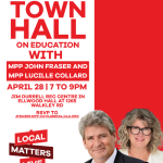 On Education - Town Hall Apr 28, 7 to 9PM