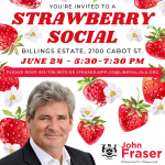 June 24 5:30-7:30PM Strawberry Social